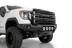 GMC Sierra 2500 Bomber Front Bumper - Addictive Desert Designs - Hammer Black with Satin Black panels - `20-`23